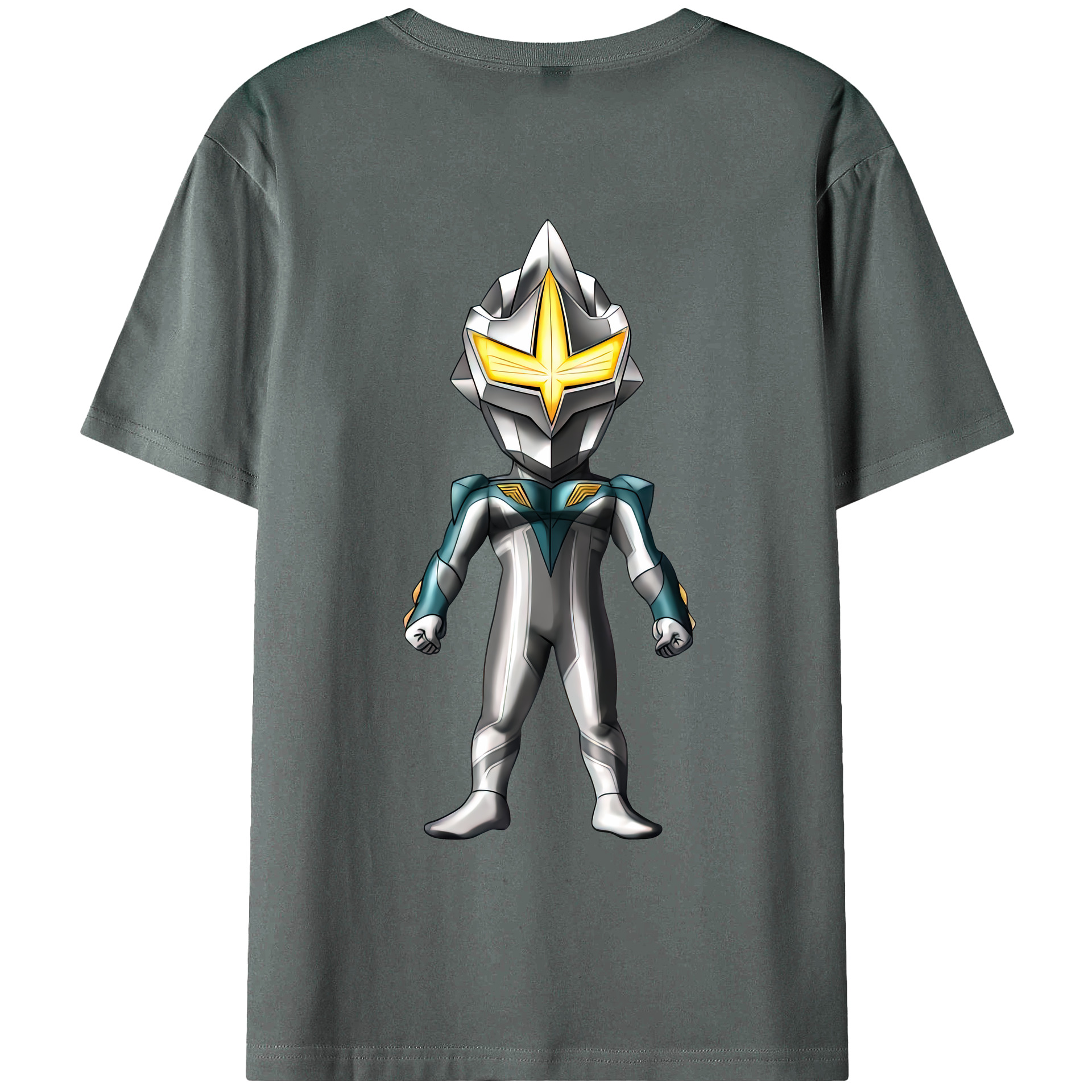 （画像用） ウルトラマン Ultraman 綿100％ メンズ半袖Tシャツ（バックプリント） 通気性